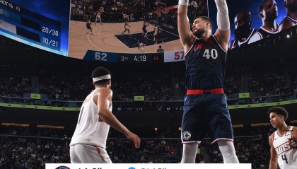 😎祖巴茨本赛季抢下联盟最多的1010个篮板，快船队史第4次